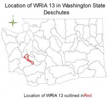 Location of WRIA 13 in Washington State