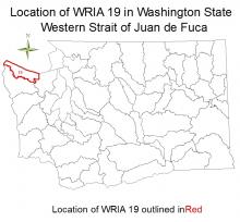 Location of WRIA 19 in Washington State
