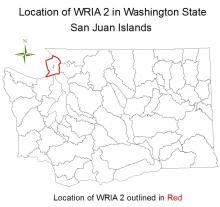 Location of WRIA 2 in Washington State