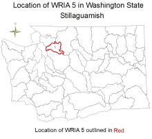 Location of WRIA 5 in Washington State