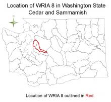 Location of WRIA 8 in Washington State